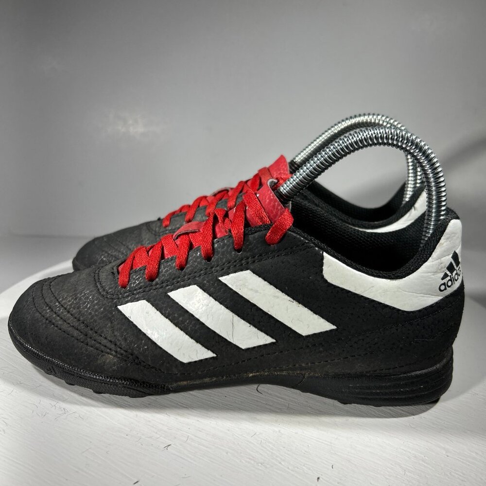 Adidas Goletto 6 Boys Soccer Turf Cleats Shoes Size 4 Sneakers Black Red G26370